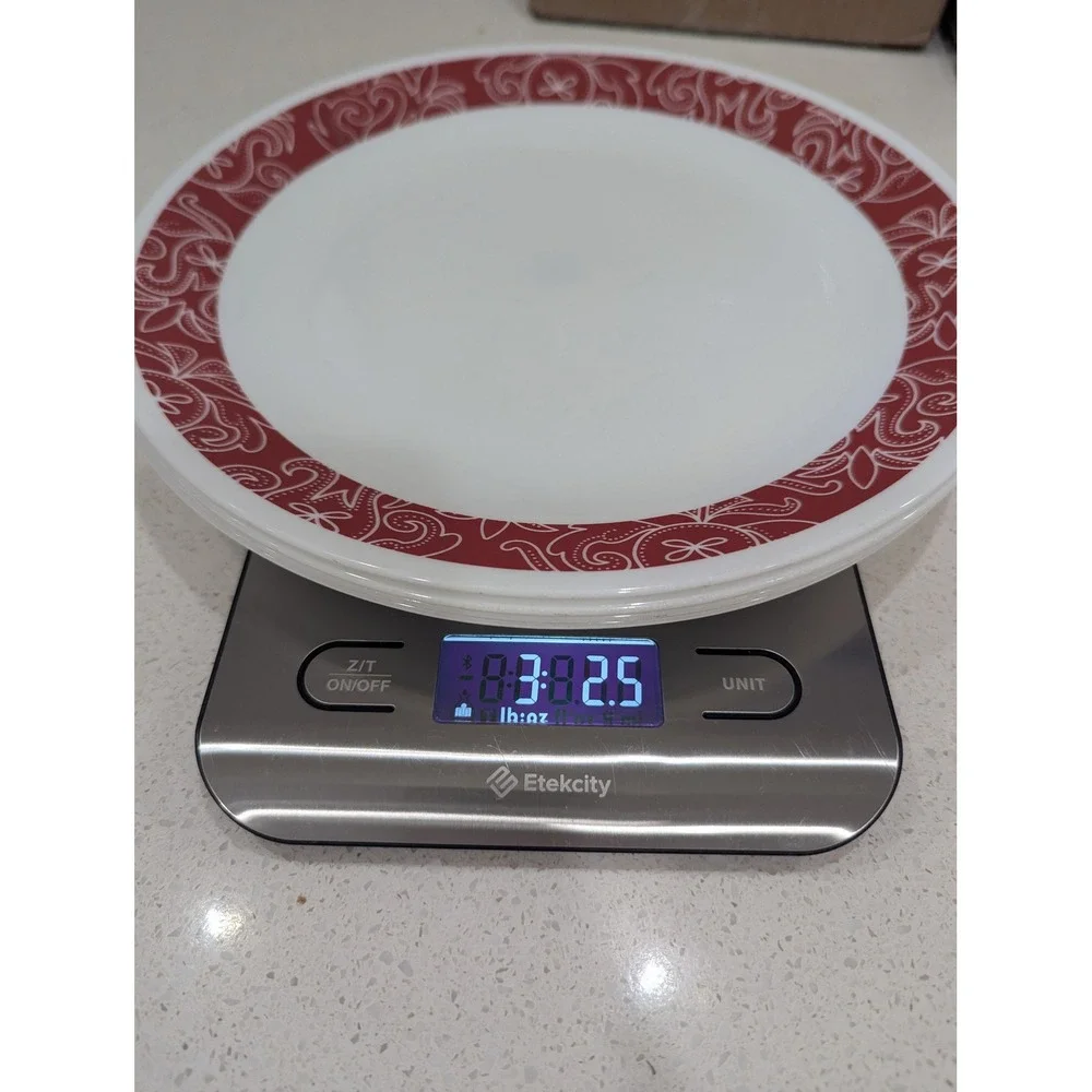 Corelle Dinner Plates Vitrelle Bandhani Red 4x 10.25